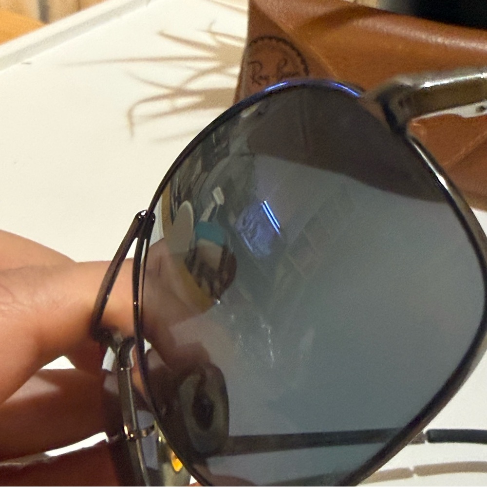 Ray-Ban RB3387 Polarized Aviator Sunglasses Reflective/Mirror Lenses - Picture 7 of 9